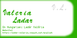 valeria ladar business card